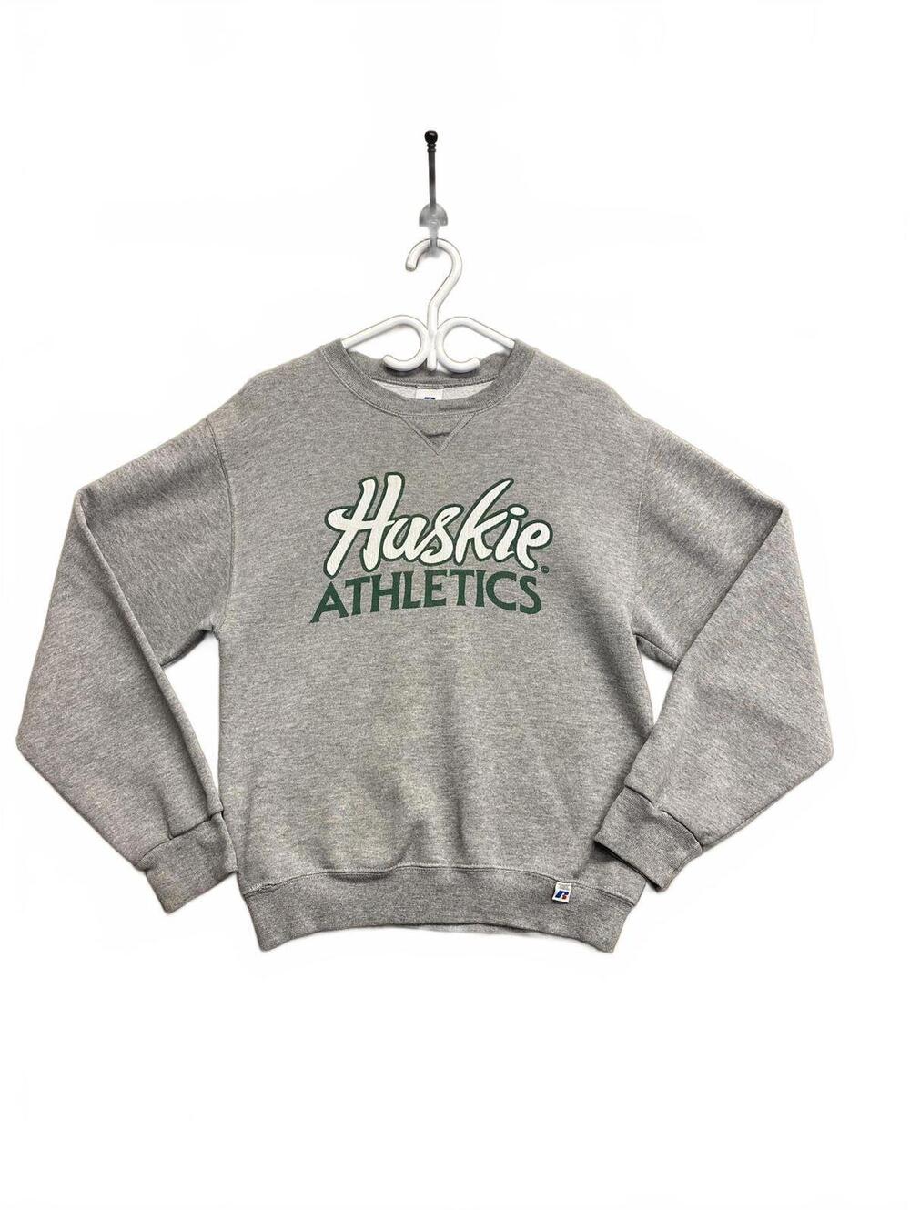 Vintage 90's Russell Athletic Grey Huskie Athletics Crewneck Sweatshirt Sz Small - Picture 1 of 6